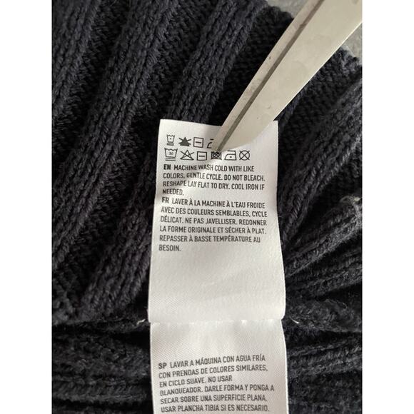 Y2K American Eagle Sweater Women L Blue Rugby Striped Ribbed Preppy Academia - Picture 5 of 8